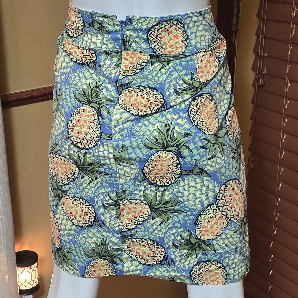 Pineapple Mini Skirt Summer Cruise TALBOTS sz8 - Picture 4 of 8